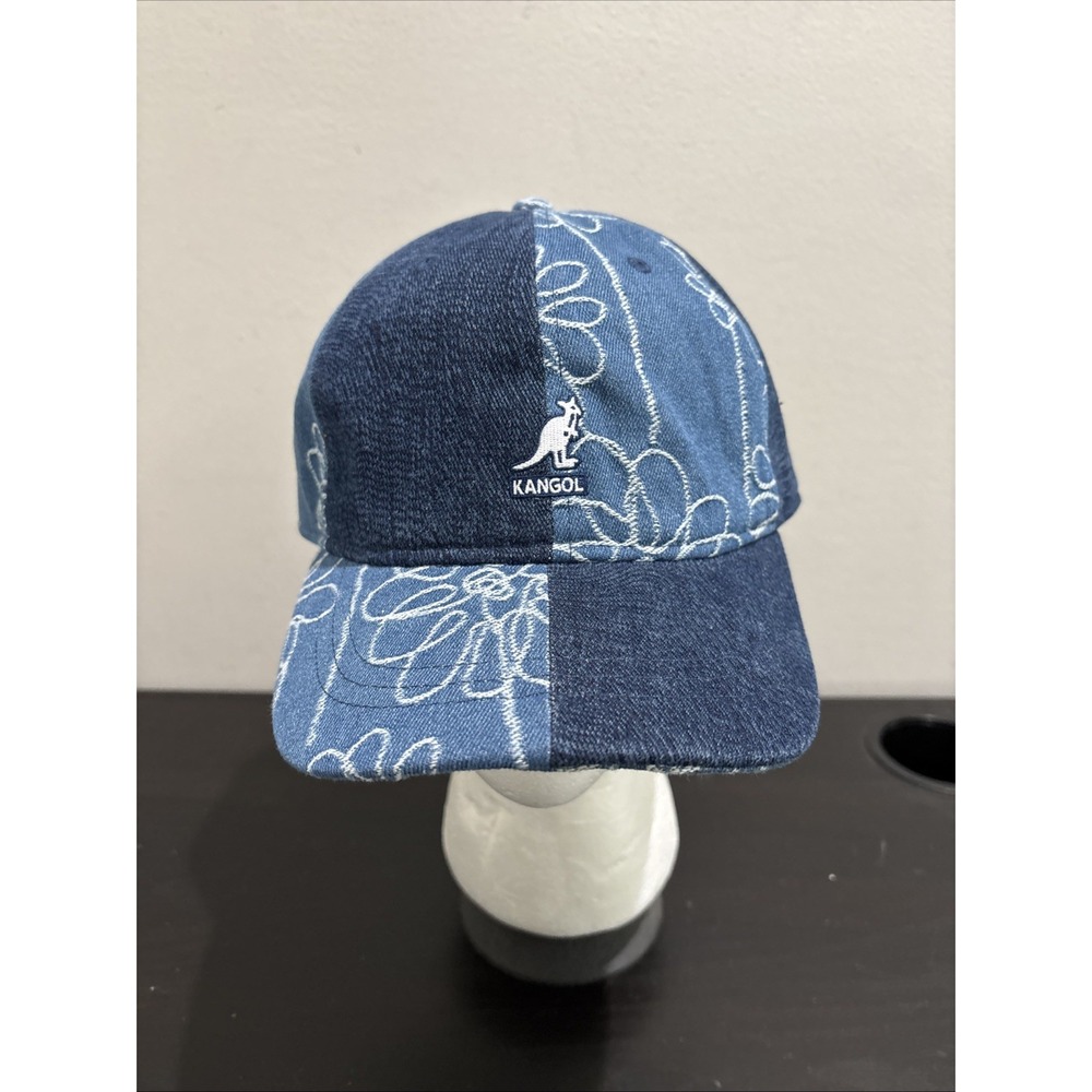 Kangol Cap Hat Denim Mashup Baseball Blue OSFA One Size